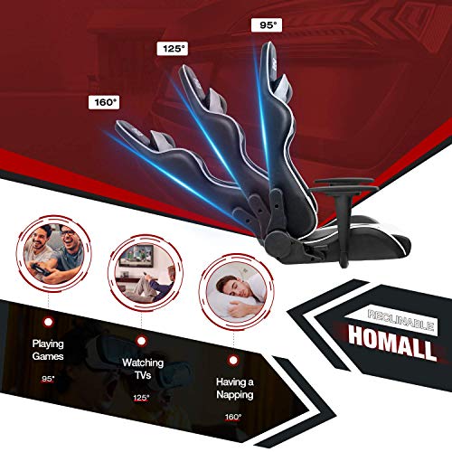 Homall Racing Chair and Z Shaped Gaming Desk