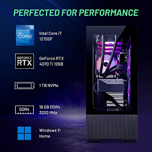 Skytech i7 Gaming PC - RTX 4070 Ti, 1TB SSD, 16GB RAM