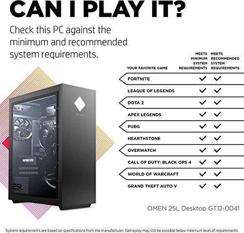 HP OMEN 25L Gaming Desktop, RTX 3060, Ryzen 7
