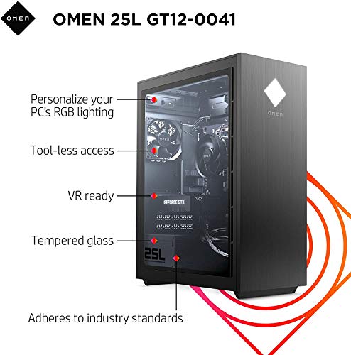 HP OMEN 25L Gaming Desktop, RTX 3060, Ryzen 7
