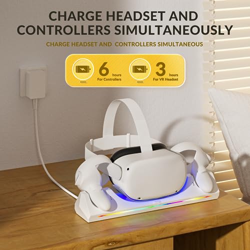 Bioherm Charging Dock for Oculus Quest 2 + Extra Batteries
