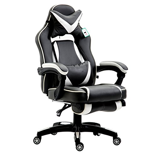 Cherry Tree Furniture Gaming Swivel Chair with Footrest