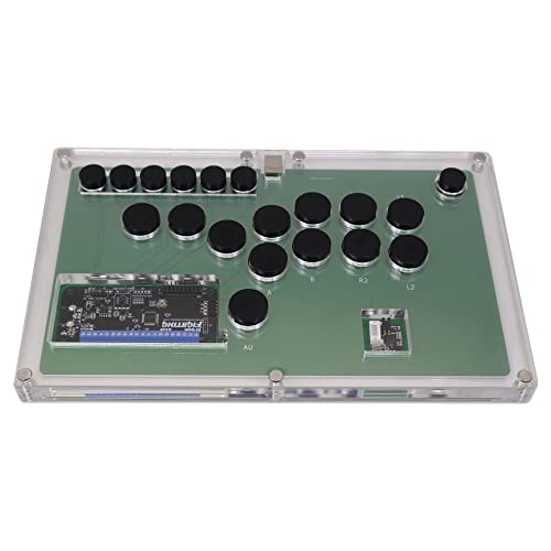 Ultra-Thin Hitbox Style Arcade Game Controller for Multiple Consoles