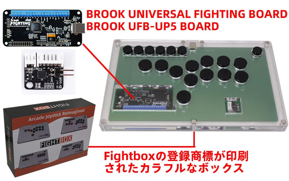 Ultra-Thin Hitbox Style Arcade Game Controller for Multiple Consoles