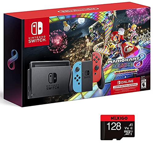 Nintendo Switch 2021 Neony Mario Bundle + 128GB MicroSD