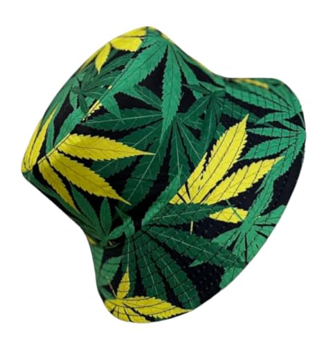Premium Reversible Marijuana Leaf Bucket Hat