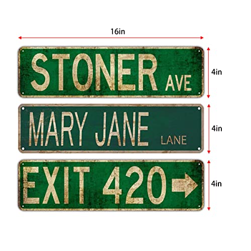 Vintage Stoner Avenue Mary Jane Lane Weed Sign