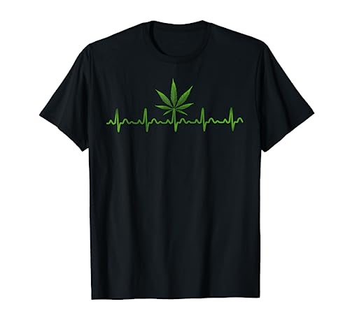 Heartbeat Cannabis Leaf 420 T-Shirt