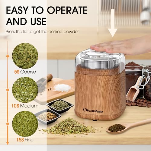 Electric Herb Grinder with Stainless Steel Blade