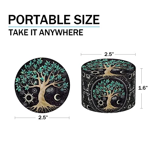 Large Boho Green Tree 2.5" Kitchen Grinder
