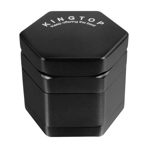 KINGTOP 2.2" Black Magnetic Aluminum Spice Grinder