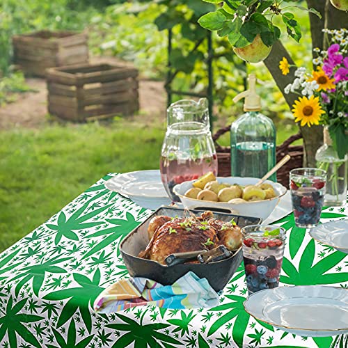 Marijuana Leaf Tablecloth for 21st Birthday Parties