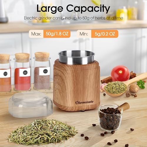 Electric Herb Grinder with Stainless Steel Blade