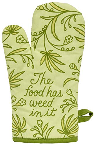 Blue Q Oven Mitt, Weed-Inspired Design, Insulated Cotton
