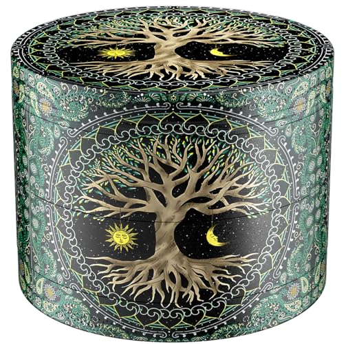 Boho Sun and Moon 2.5" Marijuana Grinder Green
