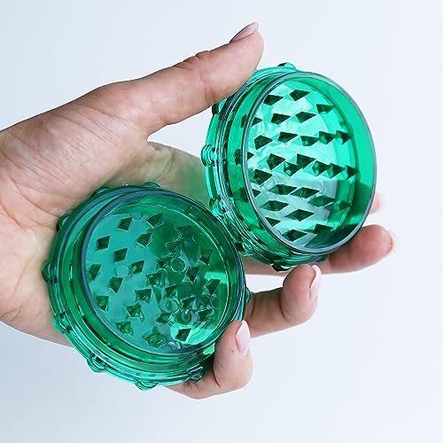 Large Green Acrylic Herb Grinder | 3 inch size