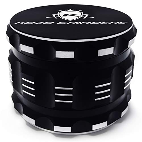 Kozo 2.5" Aluminum Black Spice Grinder Mill