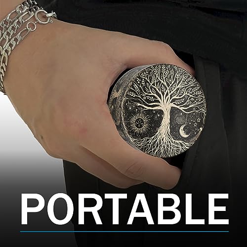 2.5" Gold Tree of Life Black Midway Grinder