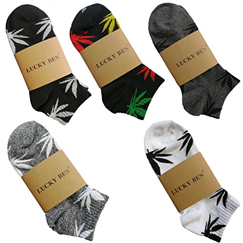 Unisex Weed Leaf Cotton Socks | US 5-9.5