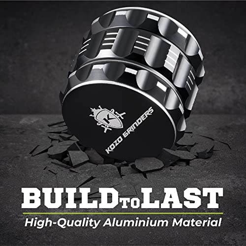 Kozo 2.5" Aluminum Black Spice Grinder Mill