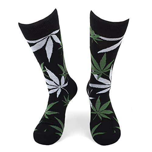 Funky Men's Crew Socks - Marijuana Patterns!