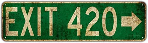 Lenrius Retro 420 Exit Kitchen Tin Sign