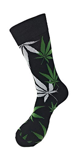 Funky Men's Crew Socks - Marijuana Patterns!