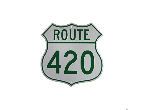 Funny Weed Humor Metal Sign - Route 420