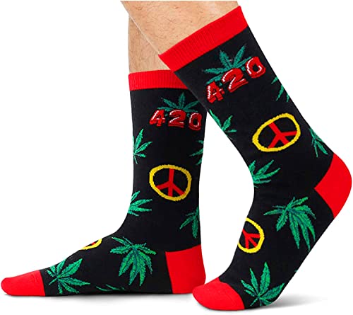 HAPPYPOP Funny Weed Gifts Marijuana Gifts Cannabis Gifts, Weed Socks Marijuana Socks Weed Gifts For Stoners Weed Smoker Gifts Plant Lover Gifts