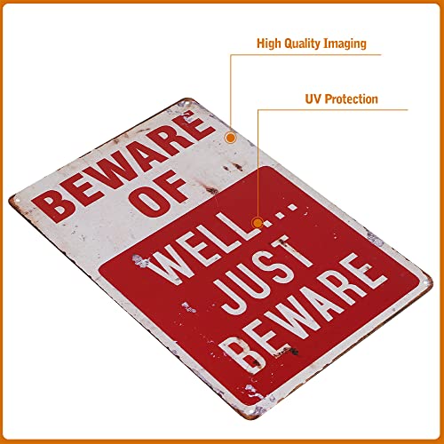 Vintage Metal Sign - Beware of Well