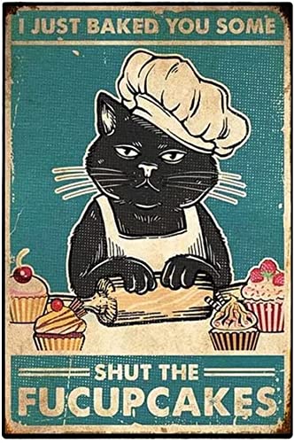 Vintage Marijuana Metal Tin Sign, Baked Cakes