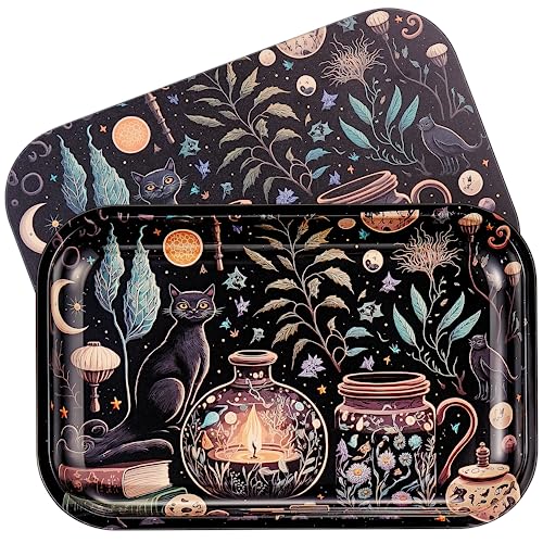 Witch Rolling Tray, 11''x7'' - Whimsical Goth Aesthetic