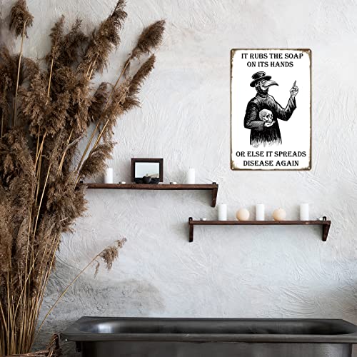 Gothic Plague Doctor Wall Decor - 8 x 12 Inch