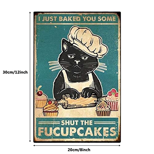 Vintage Marijuana Metal Tin Sign, Baked Cakes