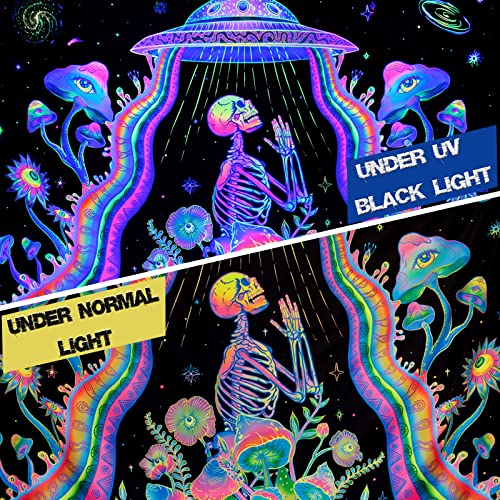 Marijuana Galaxy Tapestry - UV Reactive Space Decor