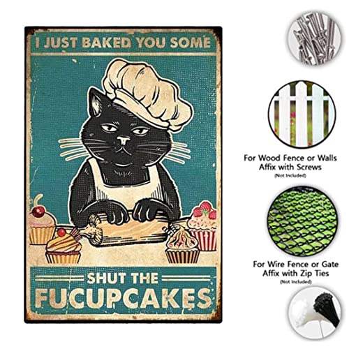 Vintage Marijuana Metal Tin Sign, Baked Cakes