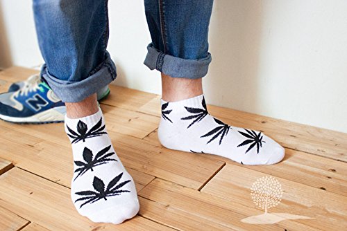 Unisex Weed Leaf Cotton Socks | US 5-9.5