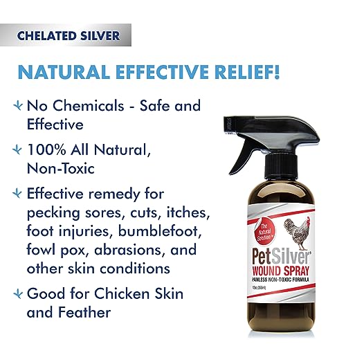 12 oz PetSilver Wound Spray for Chickens