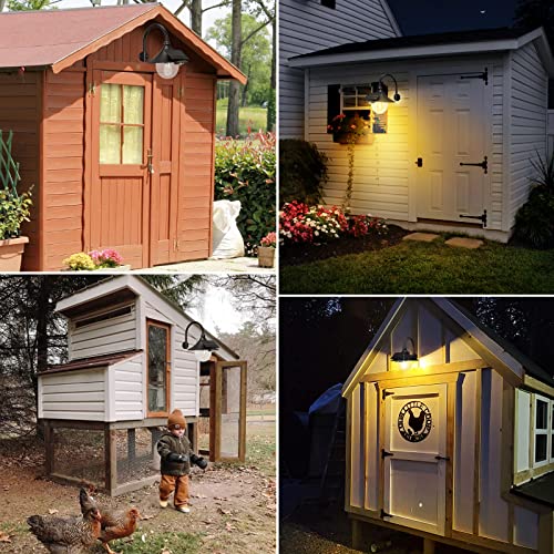 Solar Outdoor Barn Light with Motion Sensor - Vintage Design