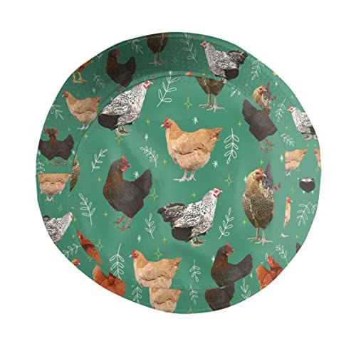 Unisex Funny Chicken Print Chick Bucket Hat