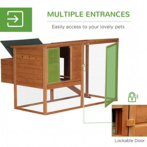 Large Wooden Chicken Coop With Run and Nesting