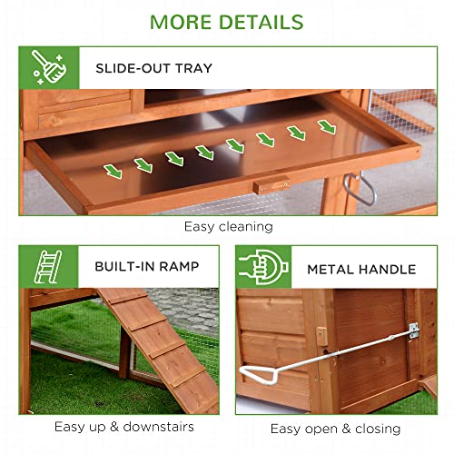 Large Wooden Chicken Coop With Run and Nesting
