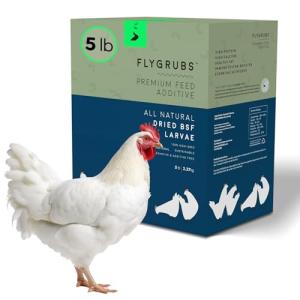 FLYGRUBS Non-GMO Chicken Feed with Extra Calcium (5lb)