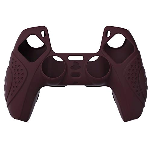 PlayVital Guardian Edition Wine Red Silicone Case for PS5 Controller