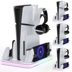 PS5 Cooling Stand & RGB Controller Charging Dock