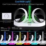 PS VR2 Charging Station with RGB Light & Adapters