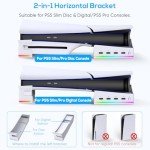 Auarte RGB PS5 Horizontal Stand with USB Hubs