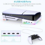 Auarte RGB PS5 Horizontal Stand with USB Hubs