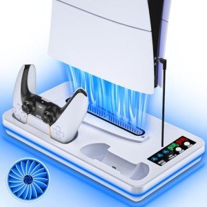 PS5 Stand & Cooling Station with Controller Charger