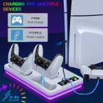 PS5 Stand & Cooling Station with Controller Charger